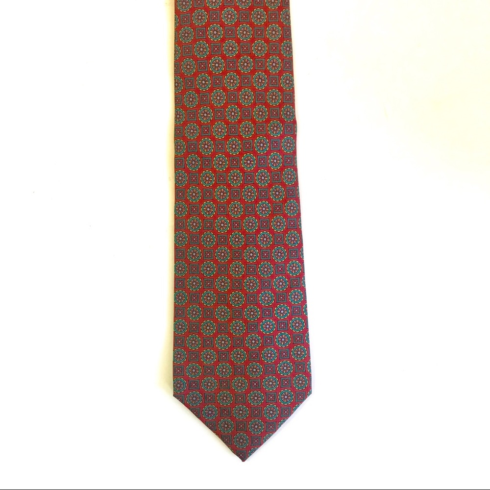 ROCHAS red silk neck tie